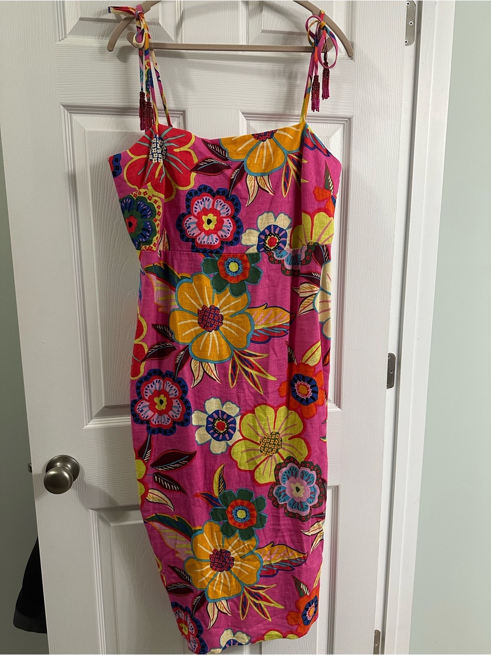 Rachel Zoe Pink Floral Midi Dress